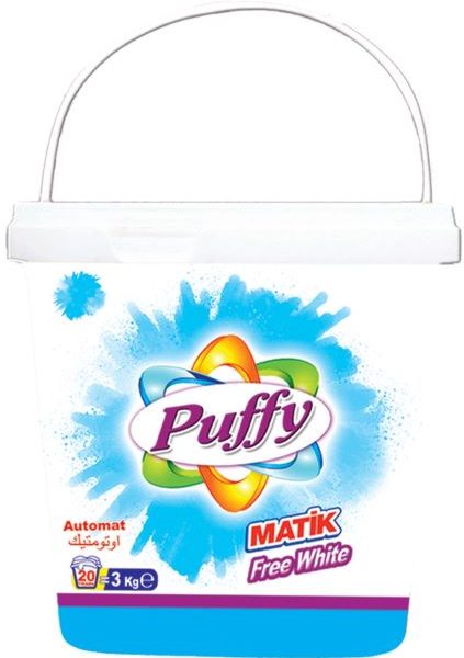 Стиральный порошок Puffy Free White (Турция) пластик.ведерко 3 кг